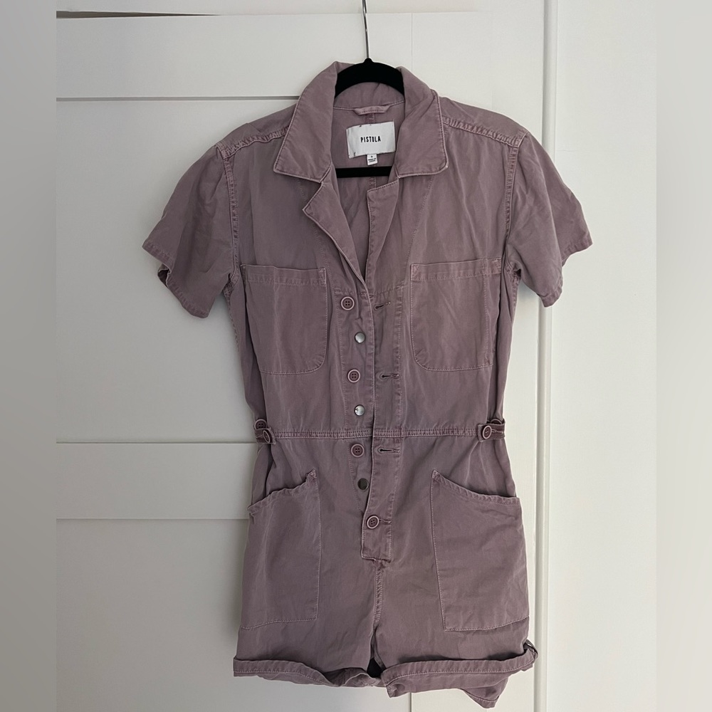 Purple Pistola Fall Romper